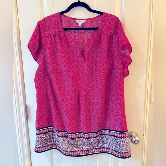 Croft & Barrow Pink Blouse size 2X - Picture 1 of 9